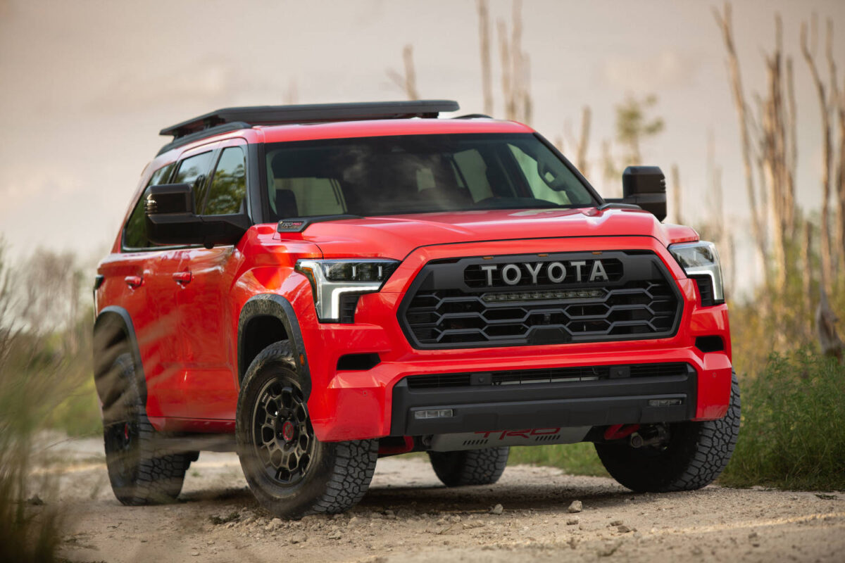 The 2023 Toyota Sequoia TRD in Solar Octane