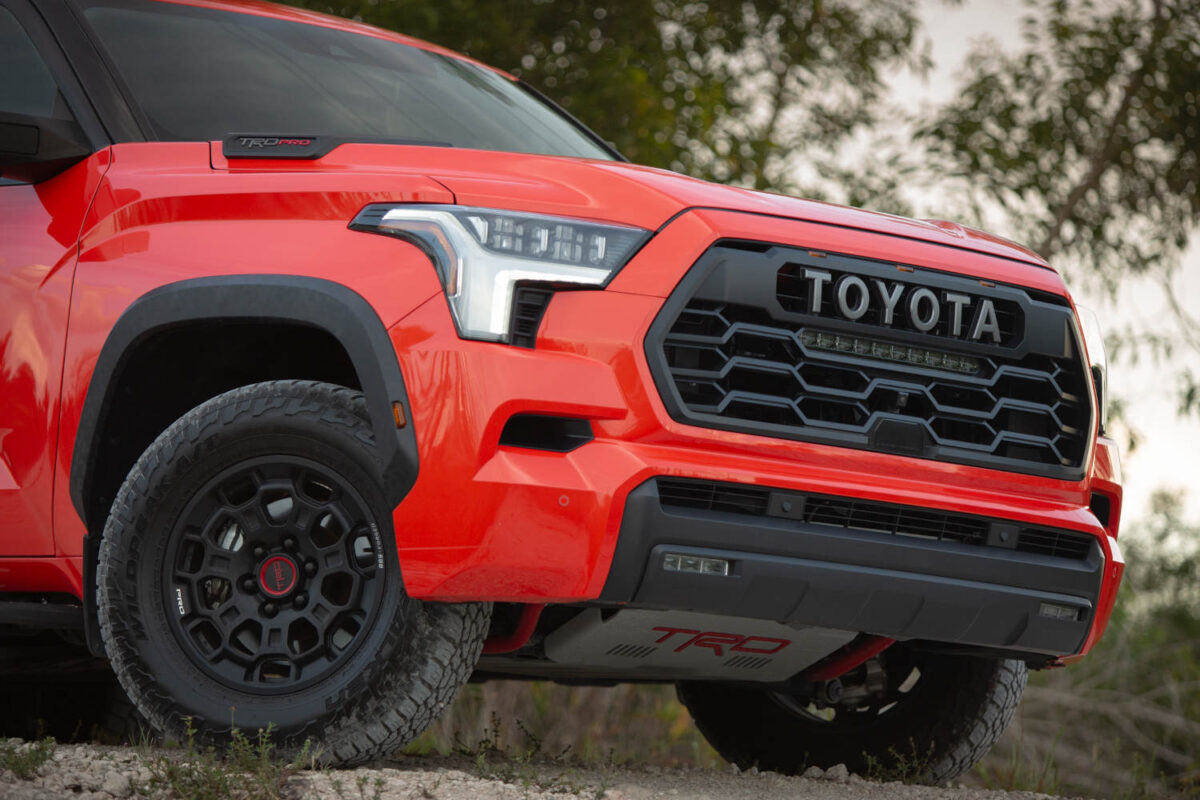 The 2023 Toyota Sequoia TRD in Solar Octane