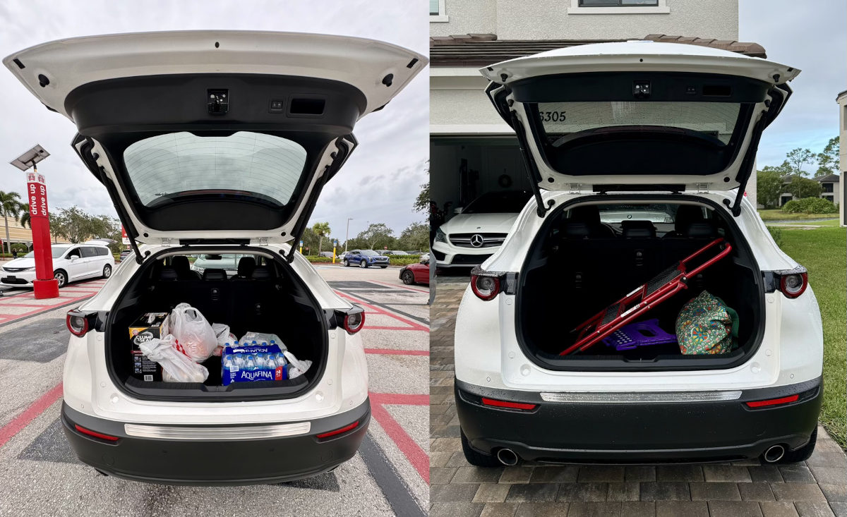 Inside the Mazda CX-30 cargo area