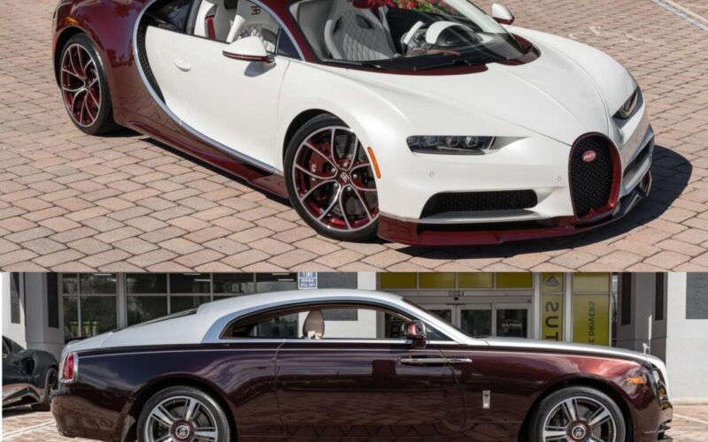 2021 Bugatti Chiron and a 2018 Rolls-Royce Wraith
