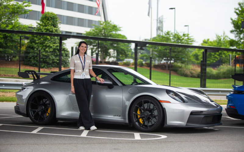 Amanda Cline at the Porsche Experience Center in Atlanta, GA