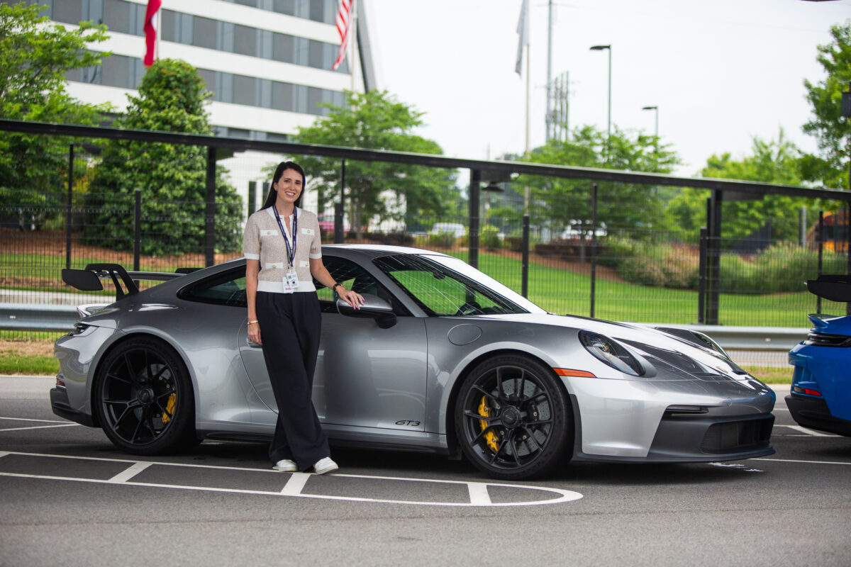 Amanda Cline at the Porsche Experience Center in Atlanta, GA