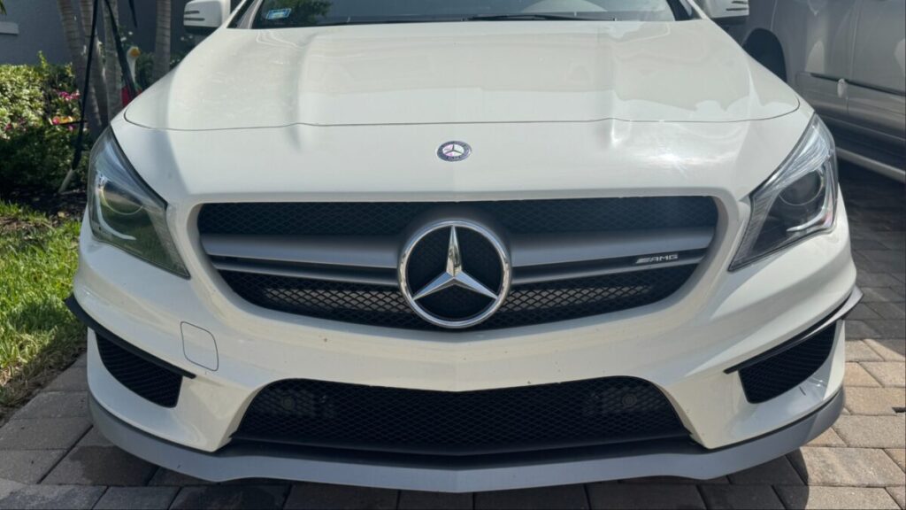 2014 Mercedes-Benz CLA45 AMG before the Mothers Polish California Gold Ceramic line wash