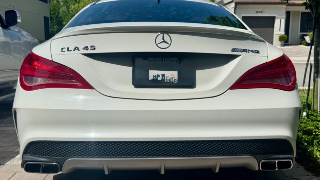 2014 Mercedes-Benz CLA45 AMG before the Mothers Polish California Gold Ceramic line wash