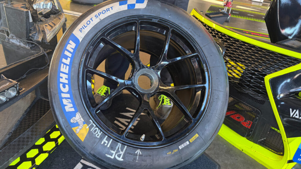 Tires in the Vasser Sullivan garage