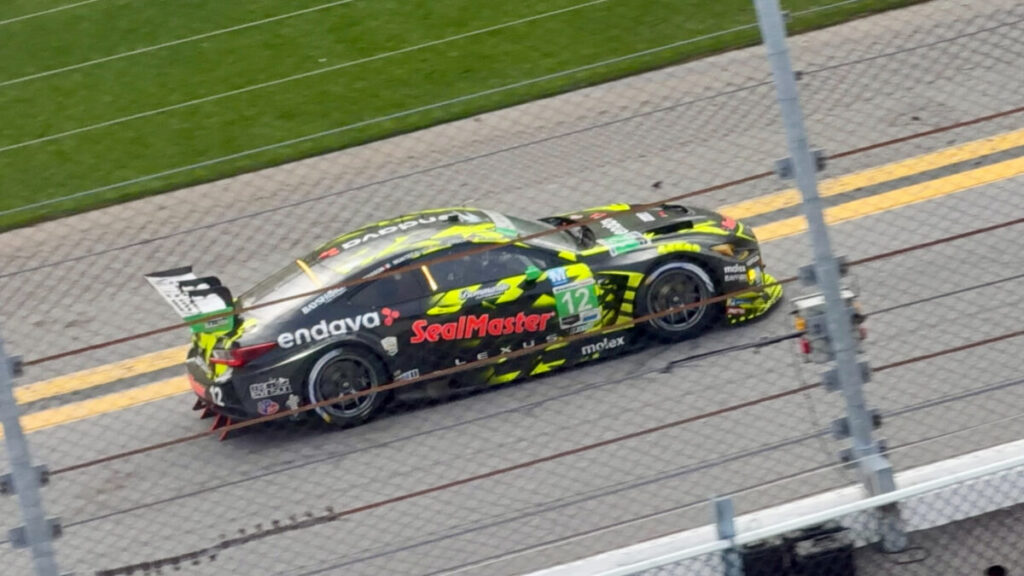 Lexus Racing and Vasser Sullivan car #12 on the track