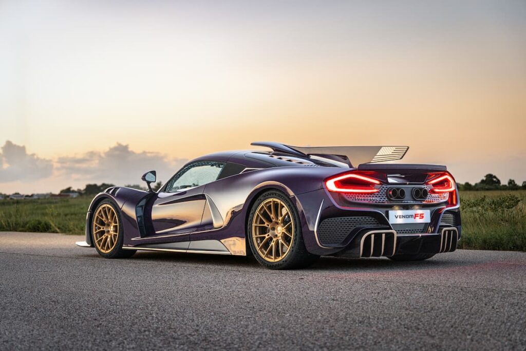 Hennessey Venom F5-M rear 3/4 view
