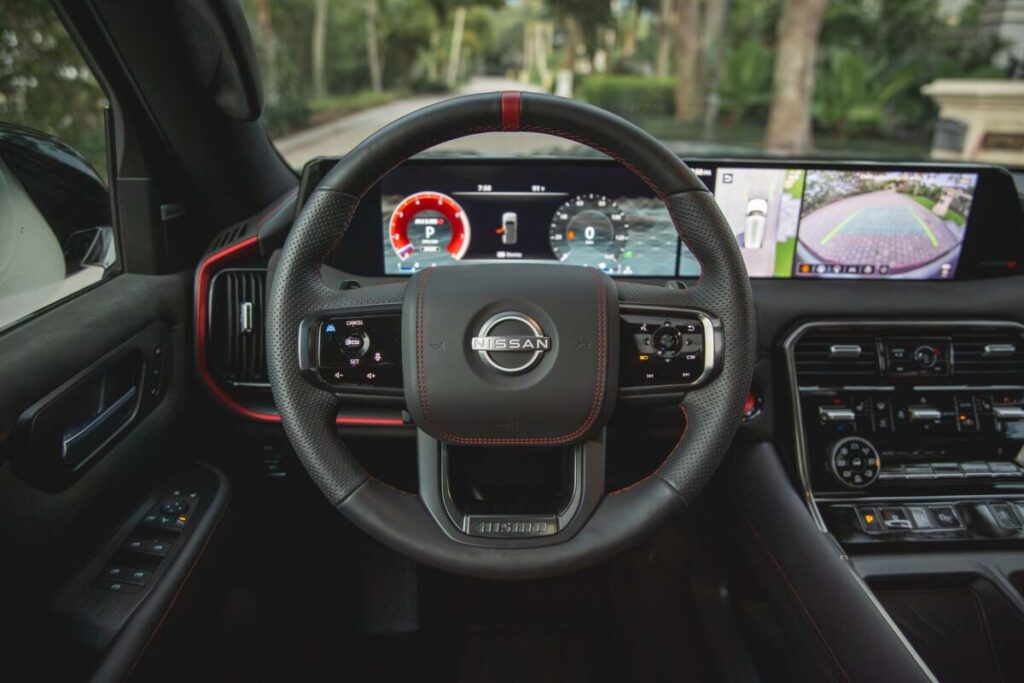2026 Nissan Armada Nismo steering wheel with NISMO details