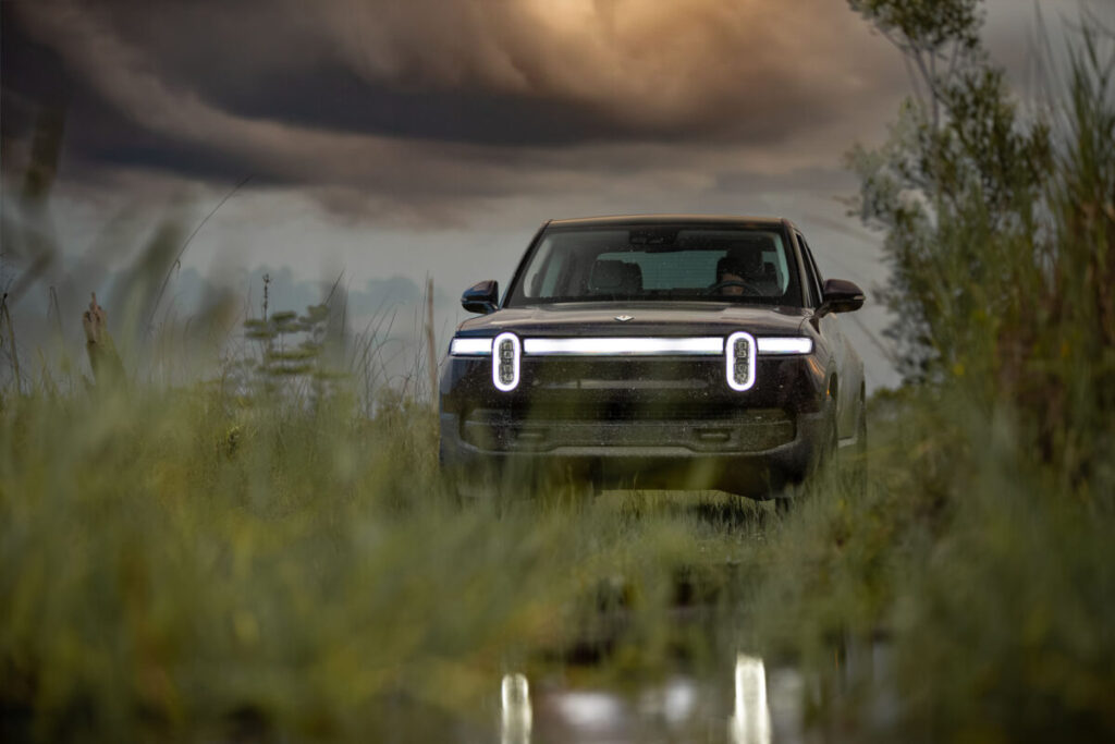 2026 Rivian R1T before a summer storm